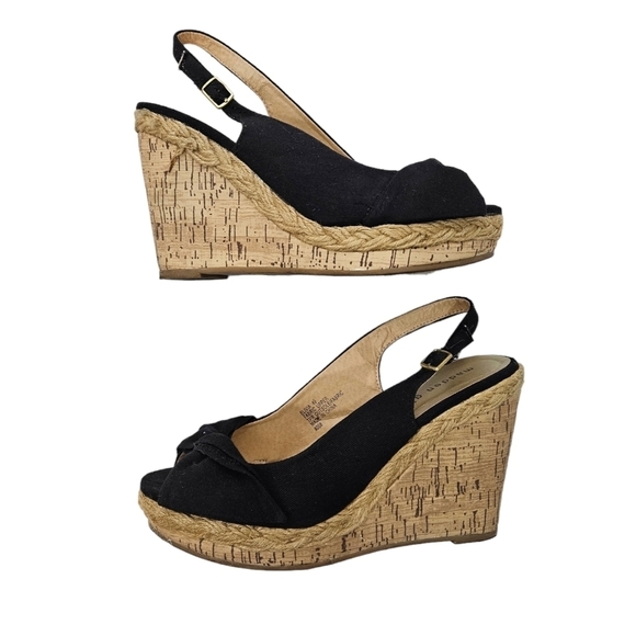 Madden Girl Elivia Peep Toe Slingback Cork Wedge Espadrille Women's Size 8.5 - Picture 8 of 14